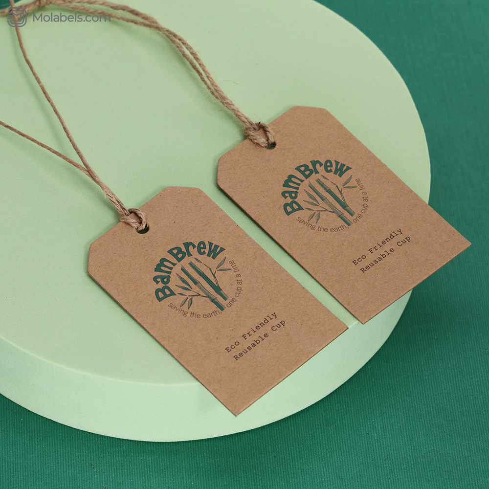 Custom recycled kraft paper swing tags