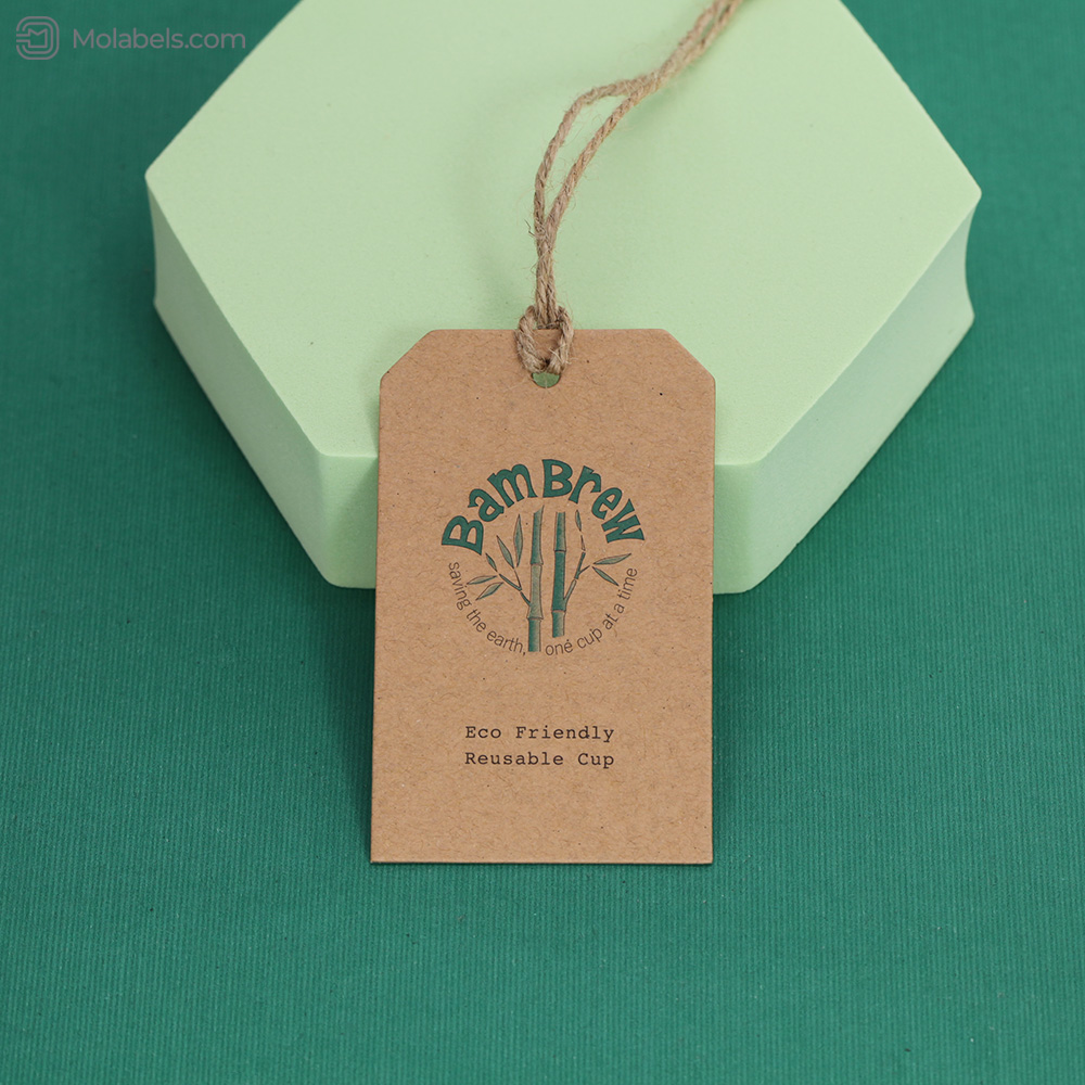 Custom recycled kraft paper swing tags