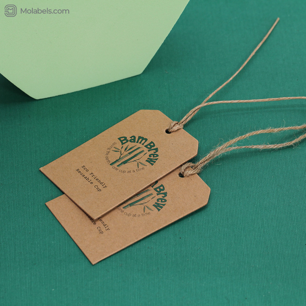 Custom recycled kraft paper swing tags