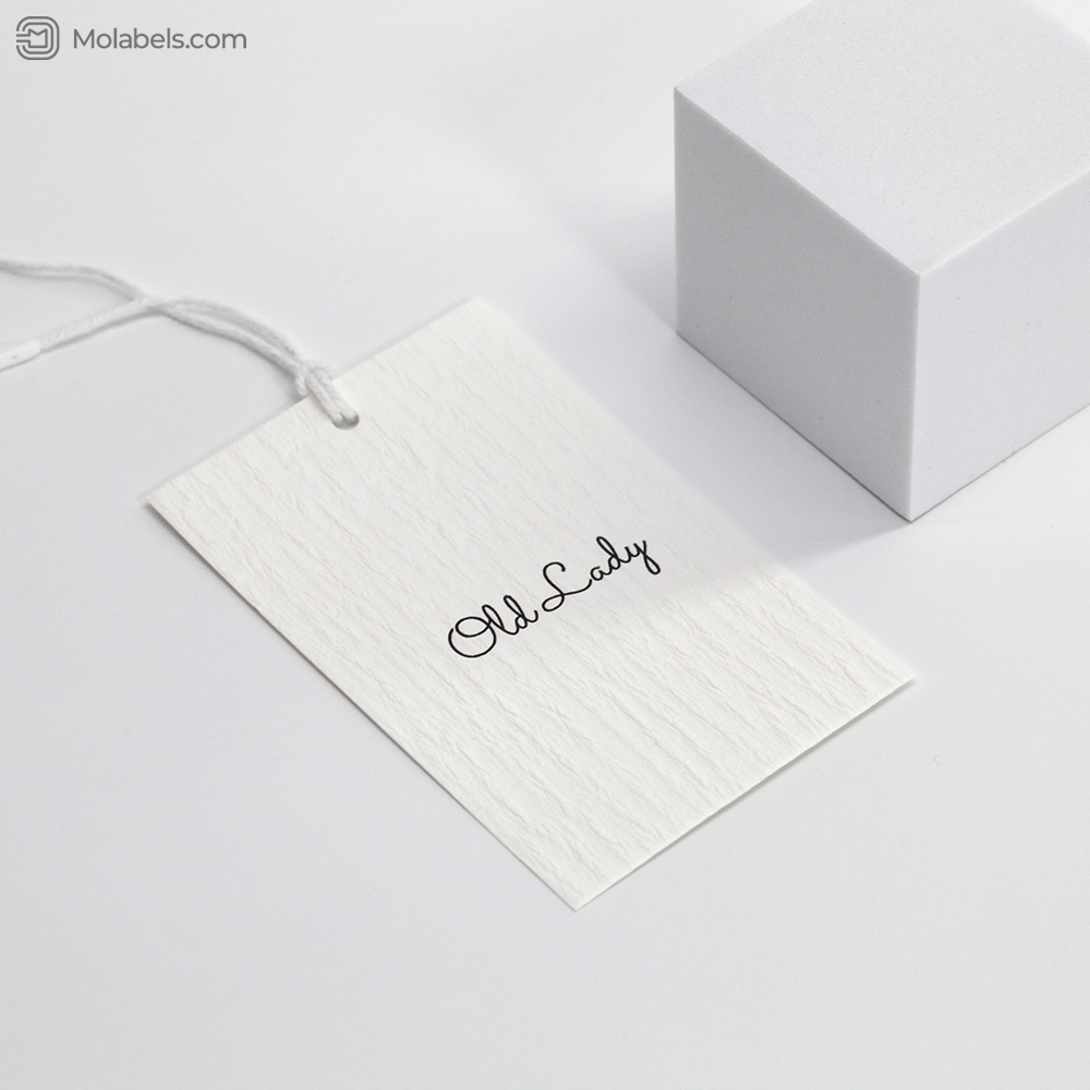 Bark grain paper simple hang tag