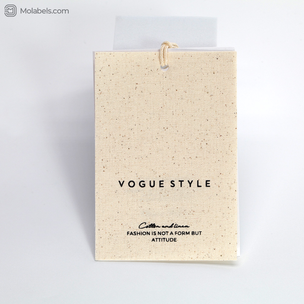 Custom logo canvas fabric hang tags