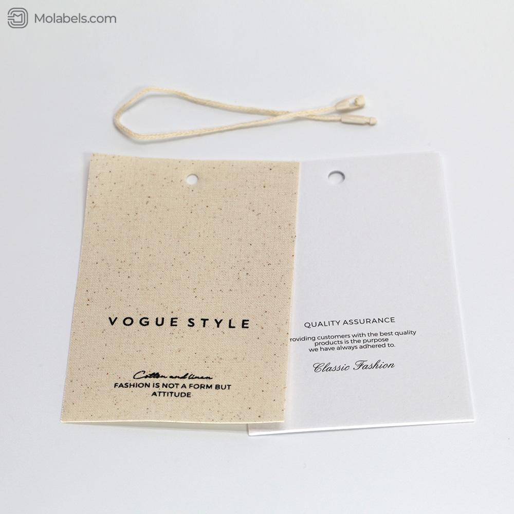 Custom logo canvas fabric hang tags