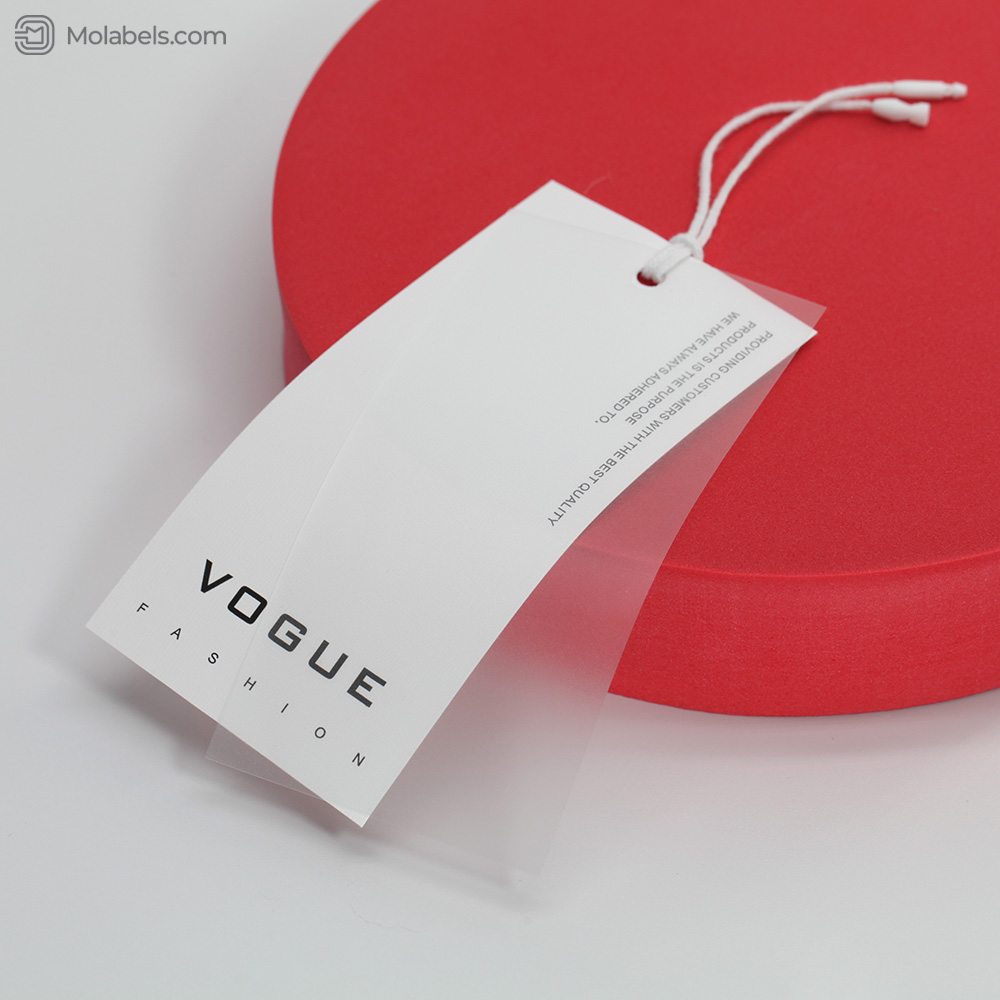 Flexible hang tags for garment