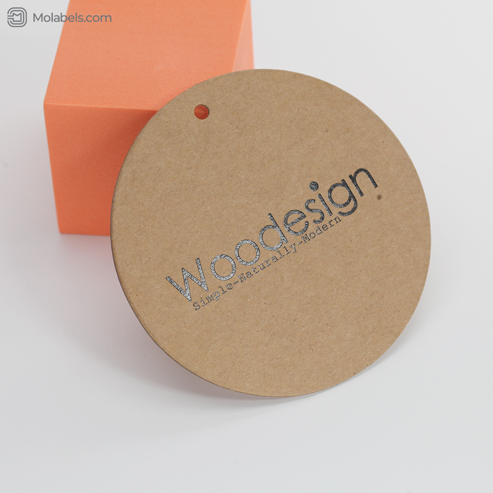 Fast printing round hang tags Kraft paper