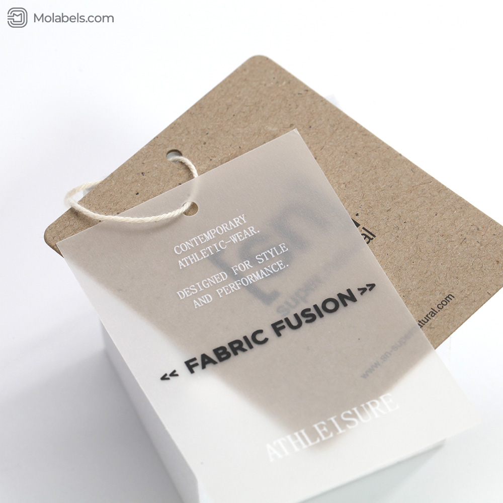 Custom clothing hang tags transparent