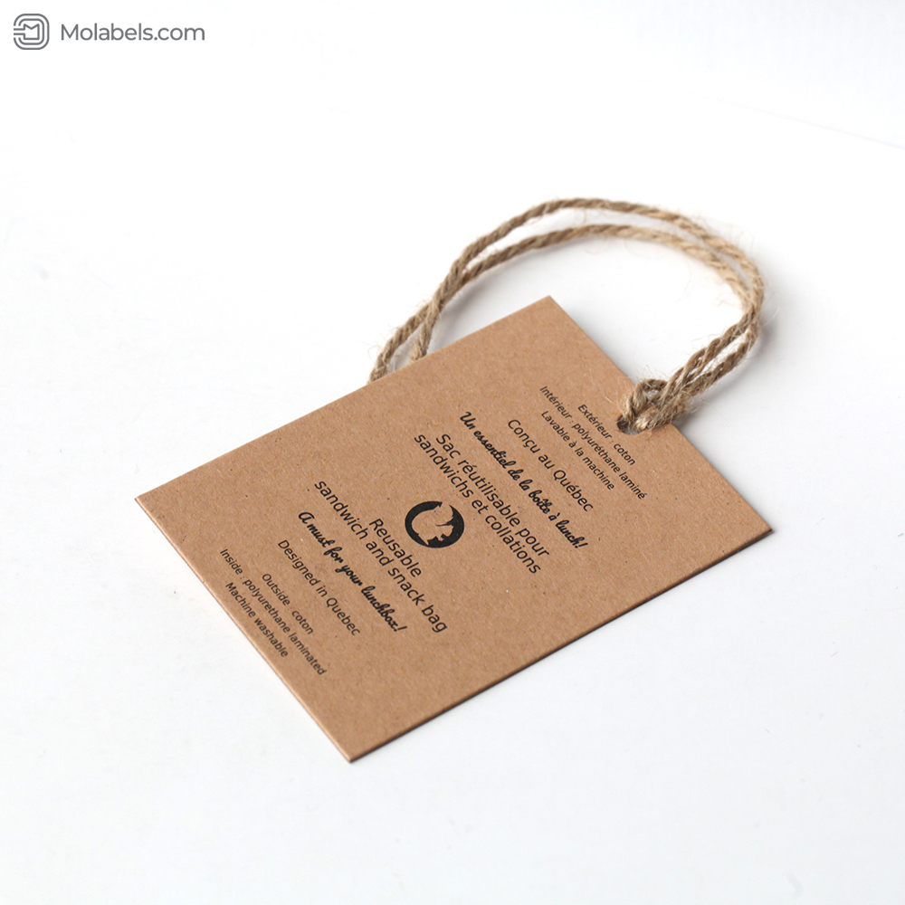 Recycled hangtag printable barcode