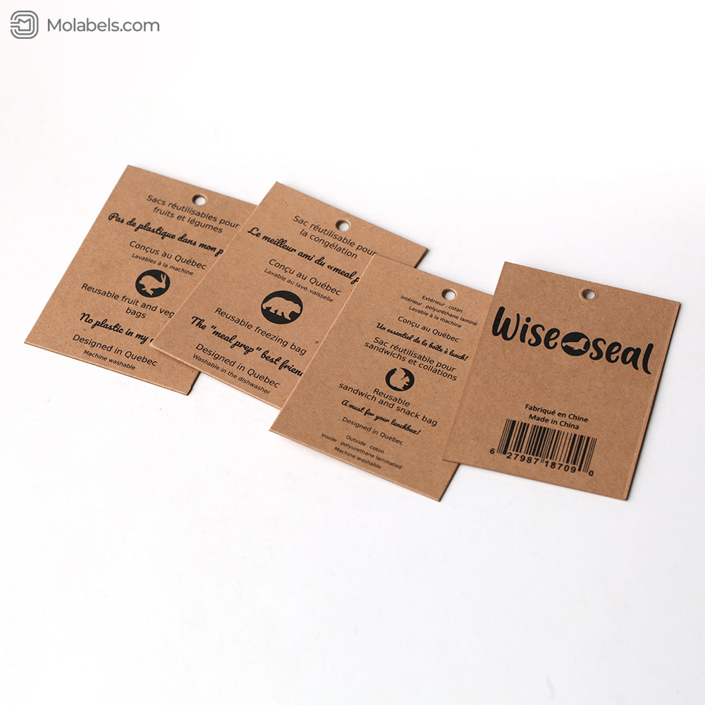 Recycled hangtag printable barcode