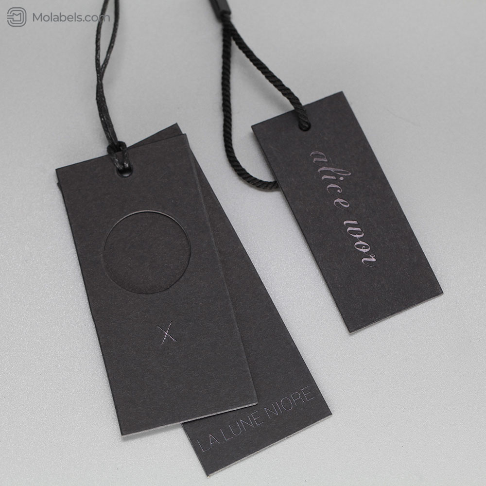 Whole black cool cardboard hang tags