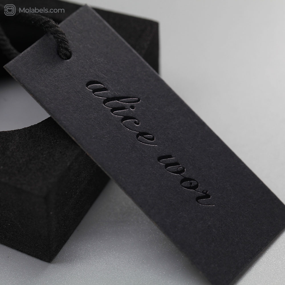 Whole black cool cardboard hang tags