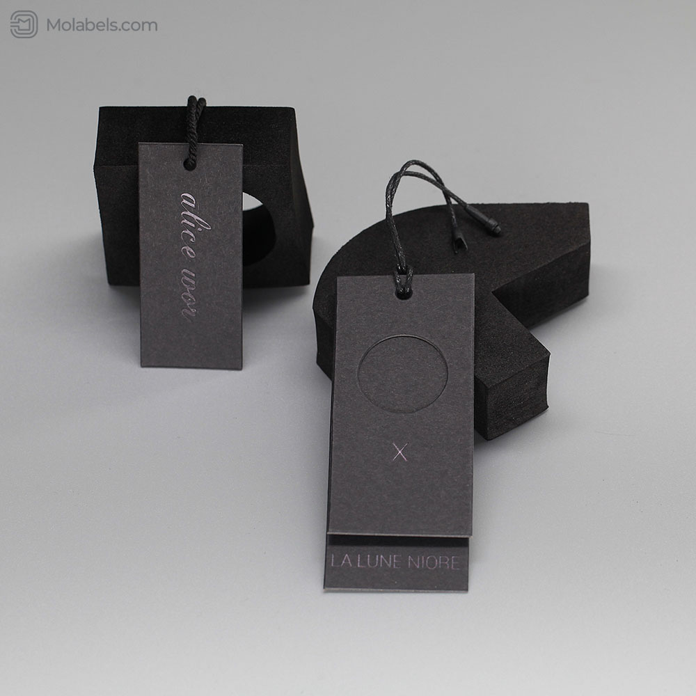 Whole black cool cardboard hang tags