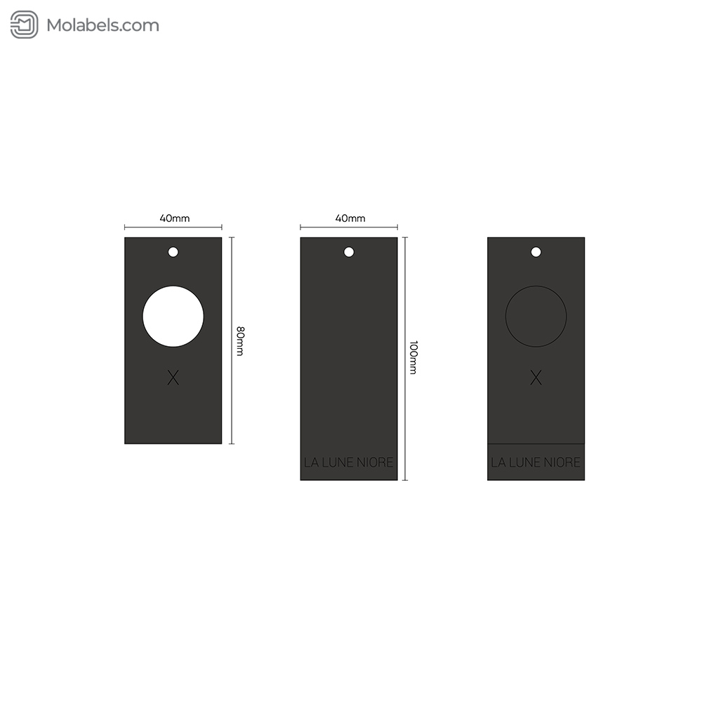 Whole black cool cardboard hang tags