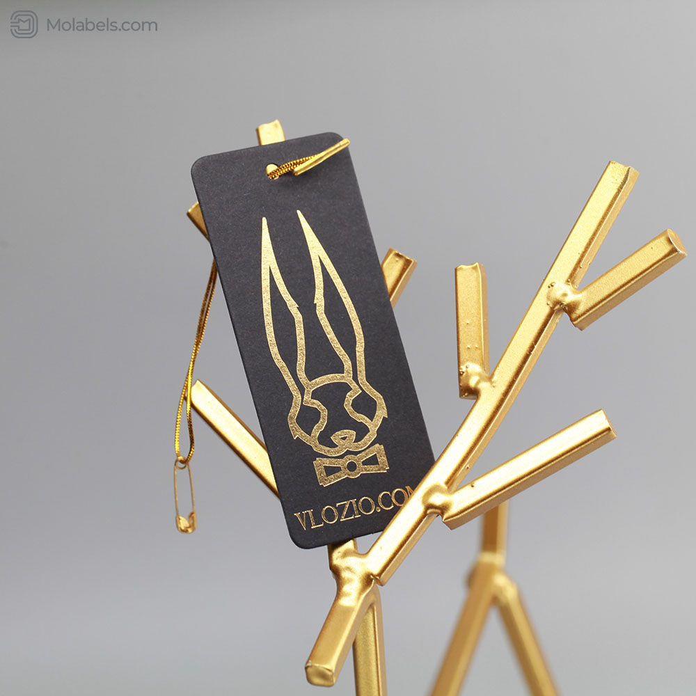 Luxury gold logo hangtag label design