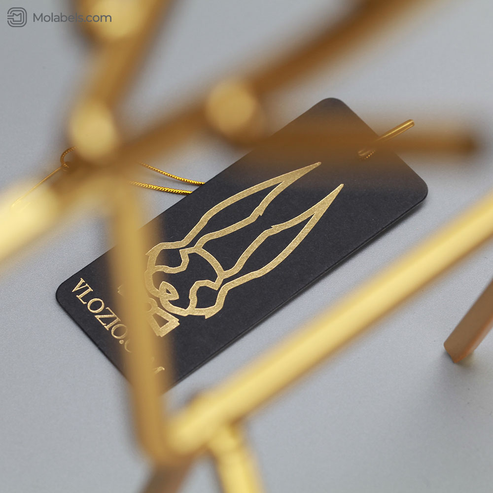 Luxury gold logo hangtag label design