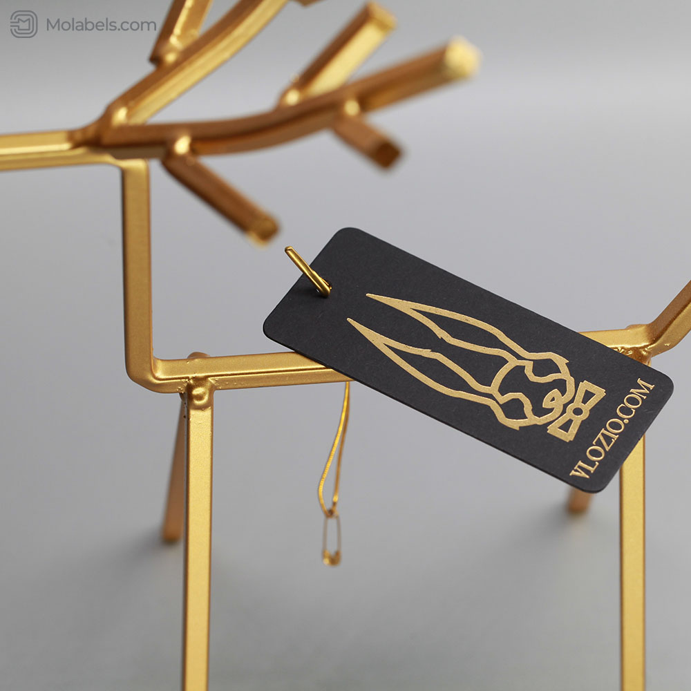 Luxury gold logo hangtag label design