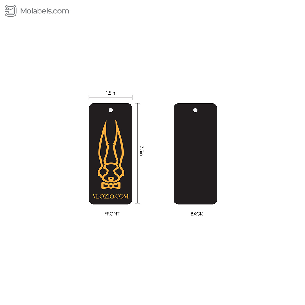 Luxury gold logo hangtag label design