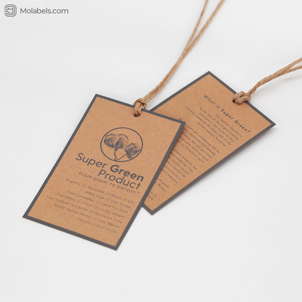 Recycled hang tags for clothing