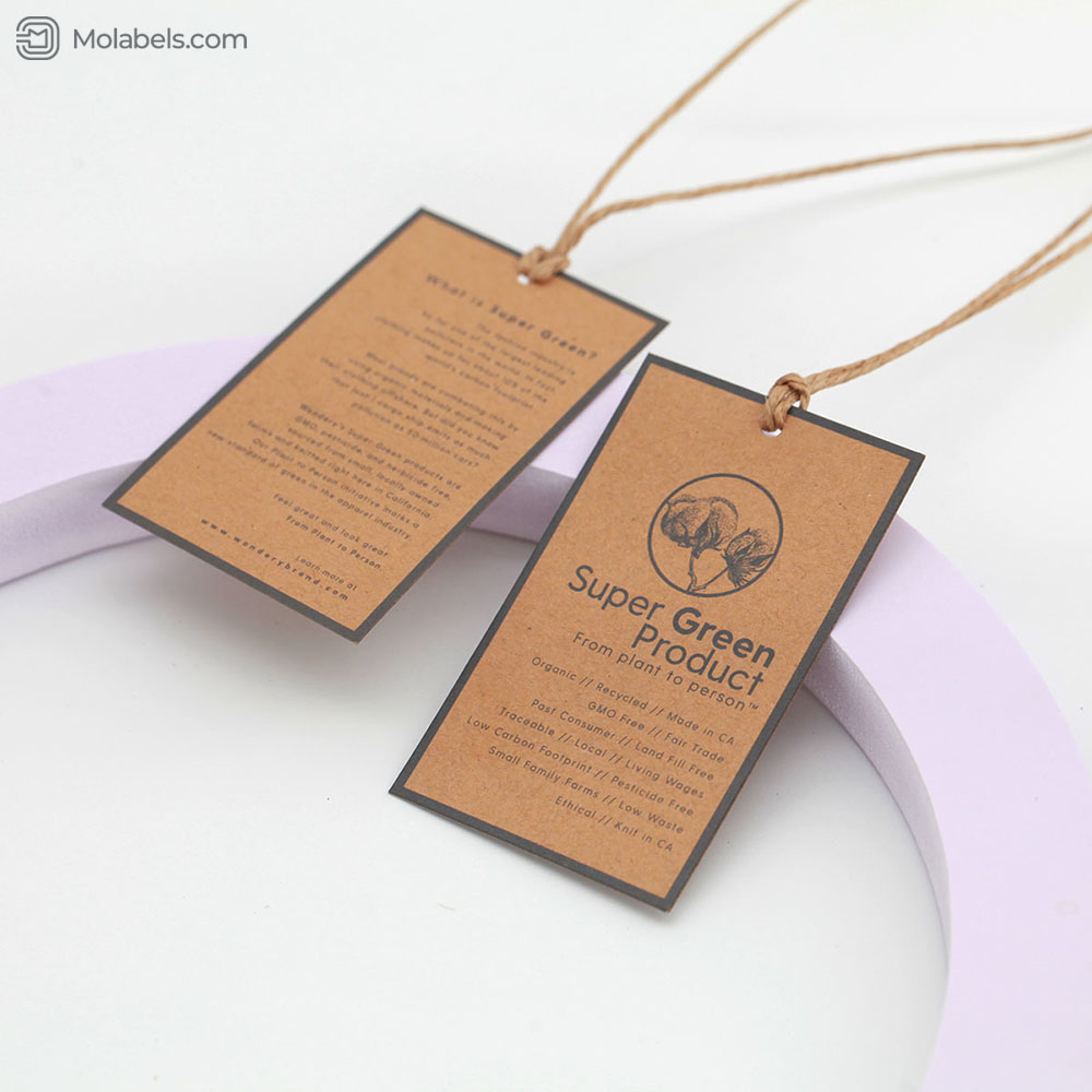 Recycled hang tags for clothing