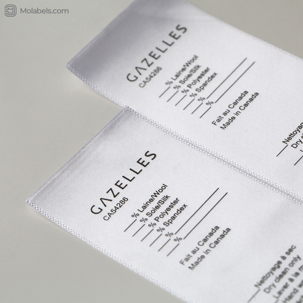 Custom printed fabric tags