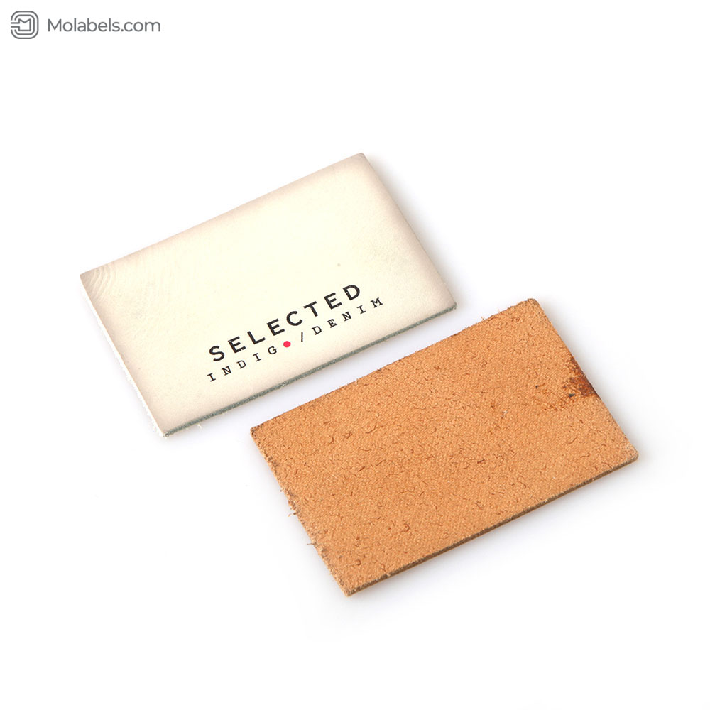 Embossed leather name tags for clothes