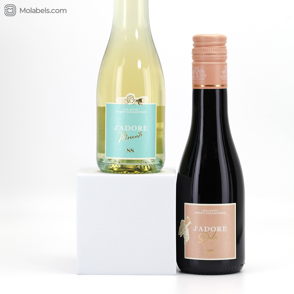 Golden foil wine bottle sticker labels printing