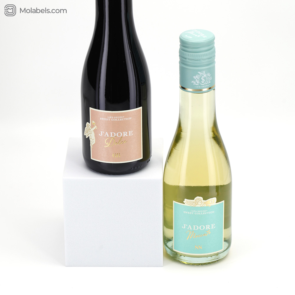 Golden foil wine bottle sticker labels printing