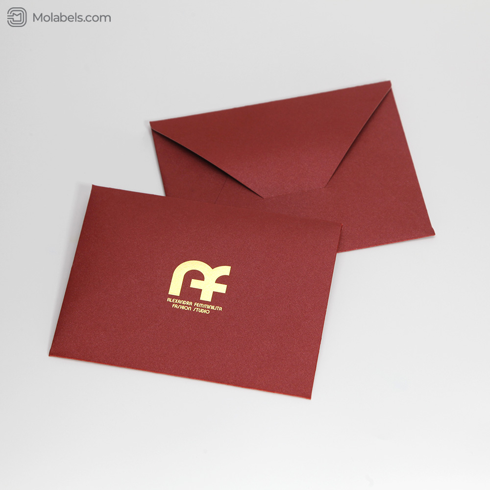 Custom 9x12 envelopes with gold logo