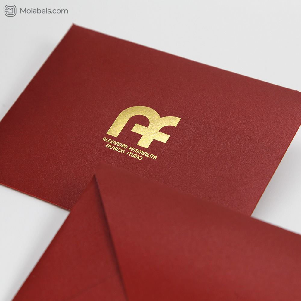 Custom 9x12 envelopes with gold logo