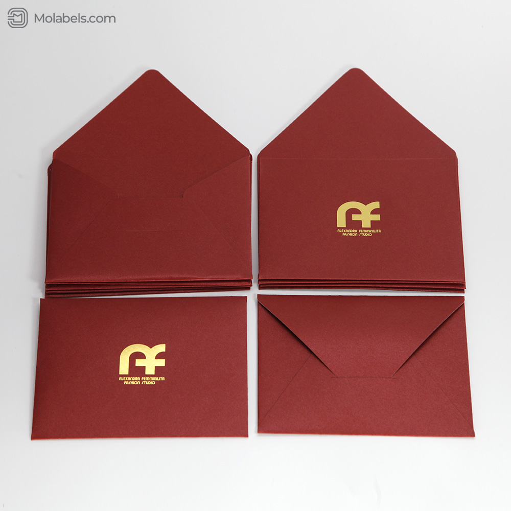 Custom 9x12 envelopes with gold logo