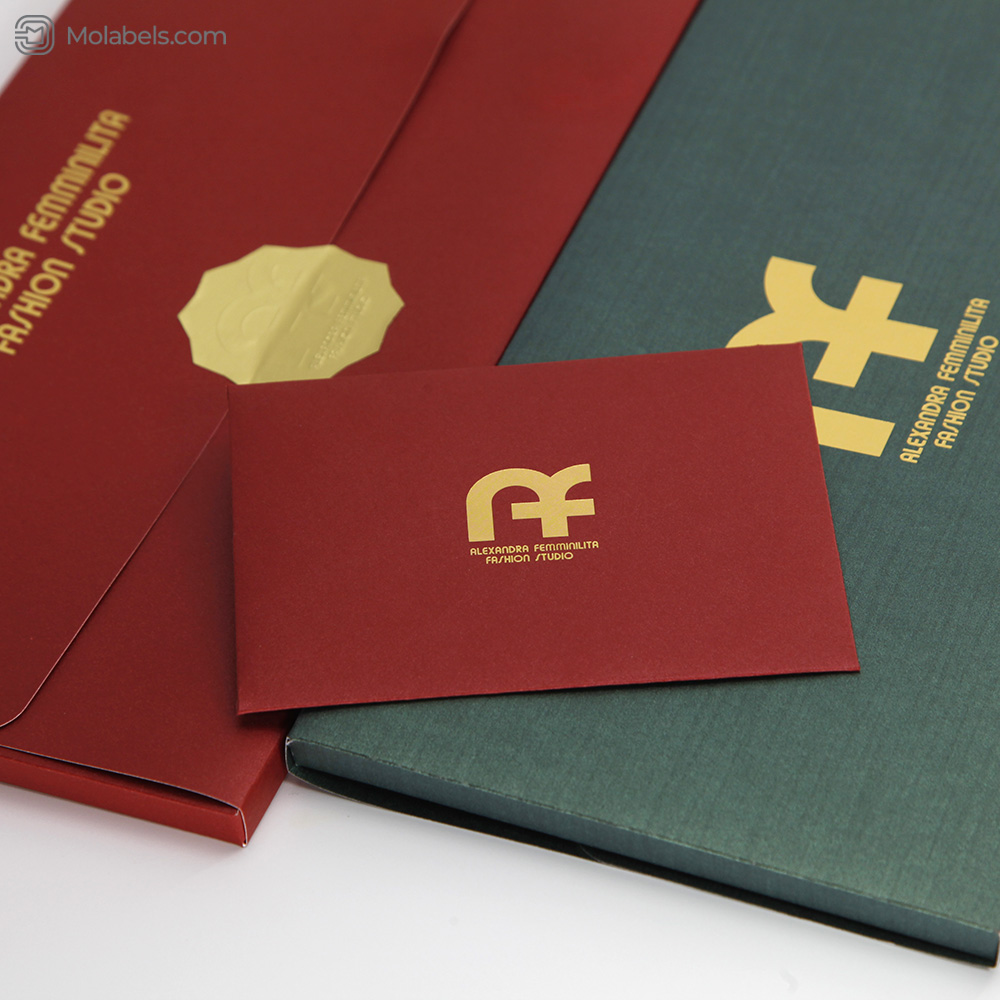 Custom 9x12 envelopes with gold logo