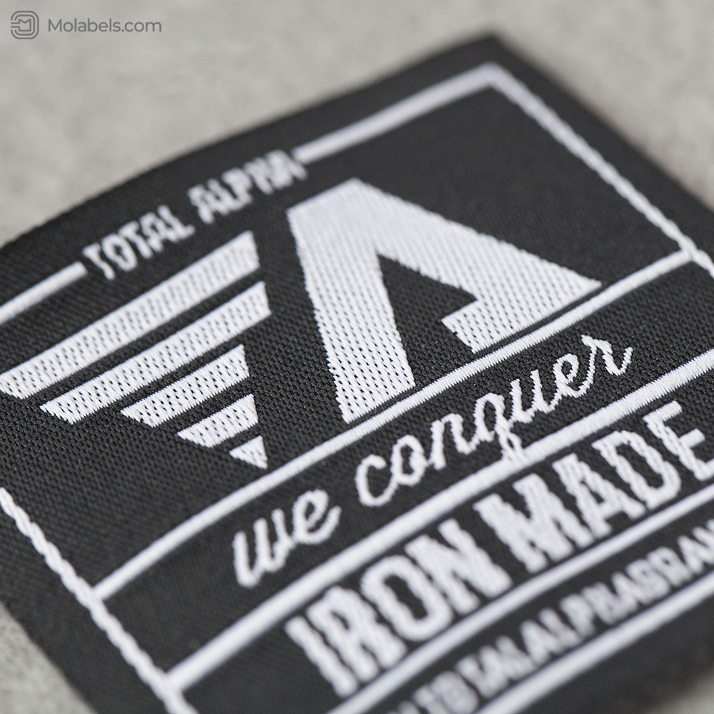 Straight cut woven label and brand tag