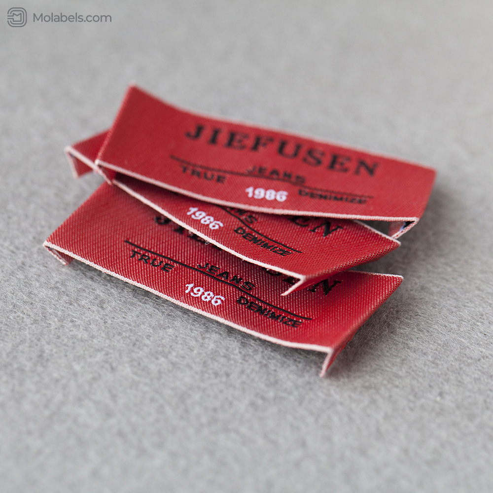 Endfold red labels for jeans