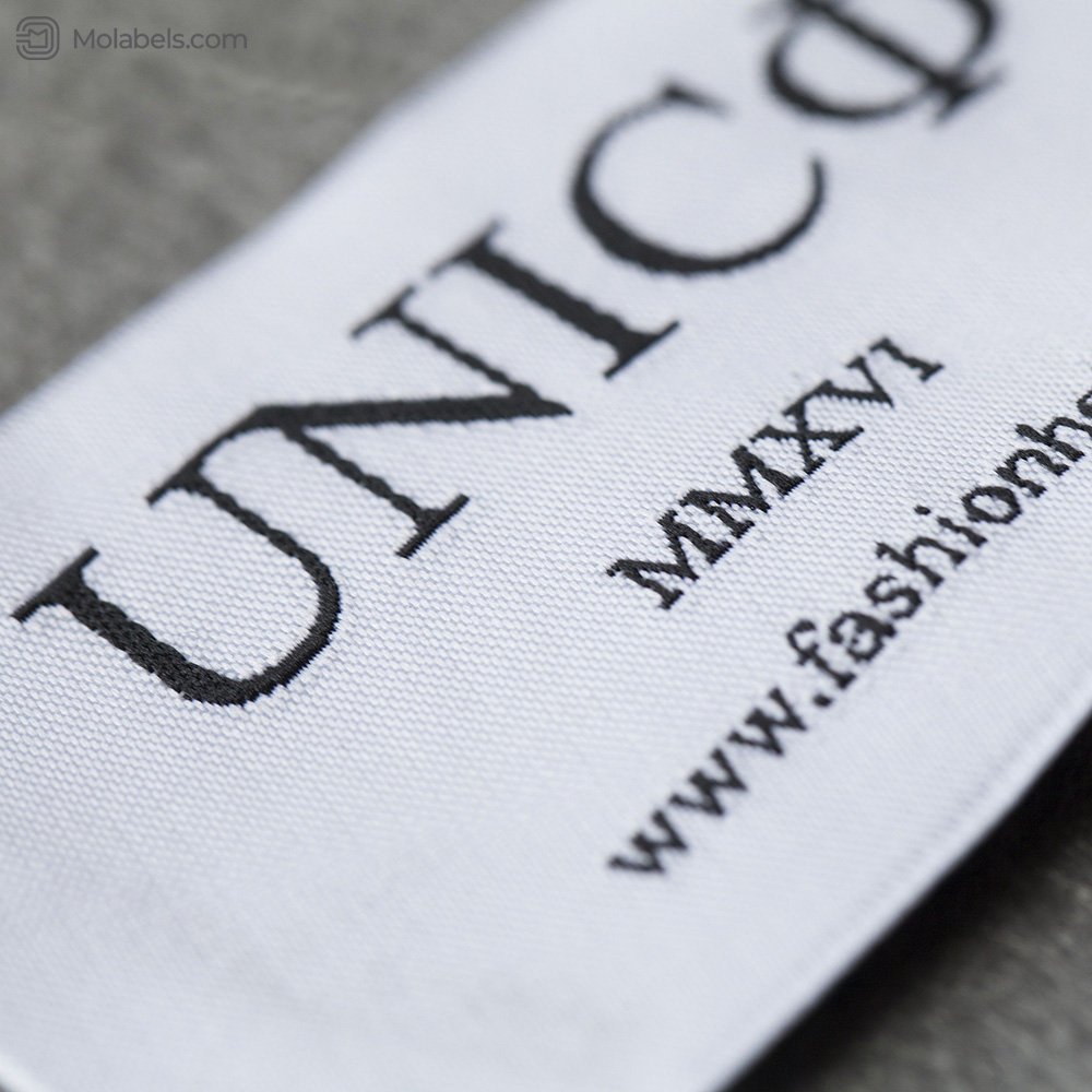 White damask woven labels suppliers