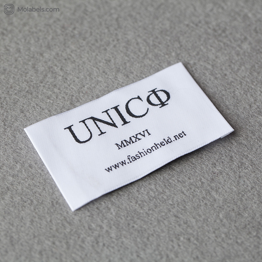 White damask woven labels suppliers