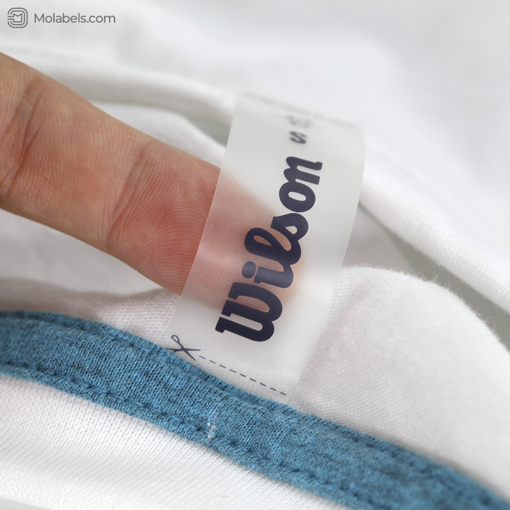 Printed transparent TPU size labels for clothing