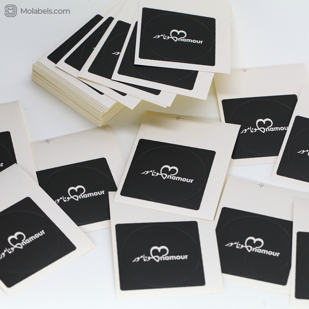 Black circle stickers and self adhesive labels